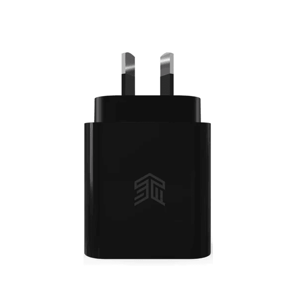 STM ChargeTree Go 3-in-1 Wireless Charging Stand iphone, AirPods, & Apple Watch with AU 20W Wall Plug Black stm-931-384Z-02 - SuperOffice