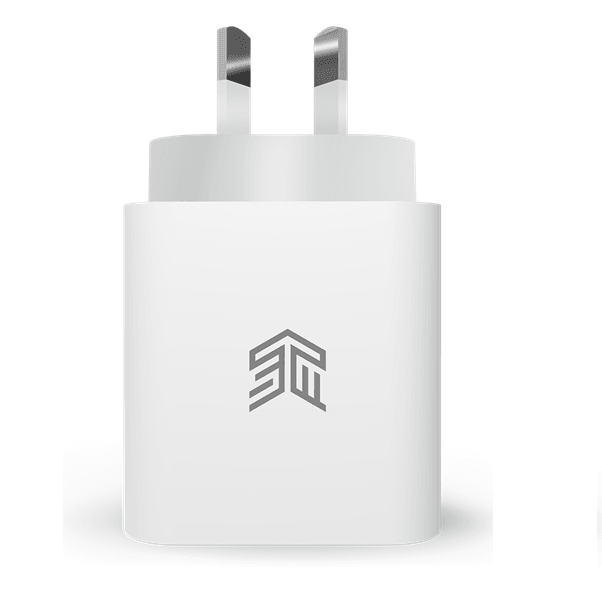 STM ChargeTree Swing 3-in-1 Wireless Charging Stand Iphone AirPods Apple Watch with AU 20W Wall Plug White stm-931-329Z-01 - SuperOffice
