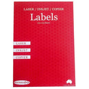 Stock Forms 2UP Inkjet Laser Labels A4 Fluoro Orange 100 Sheets A4/2F Orange - SuperOffice
