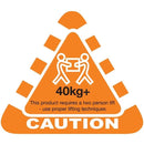 Stock Forms Caution 40+kg Labels 80x70mm Orange 250 Labels Roll CAUTION O 80X70 - SuperOffice