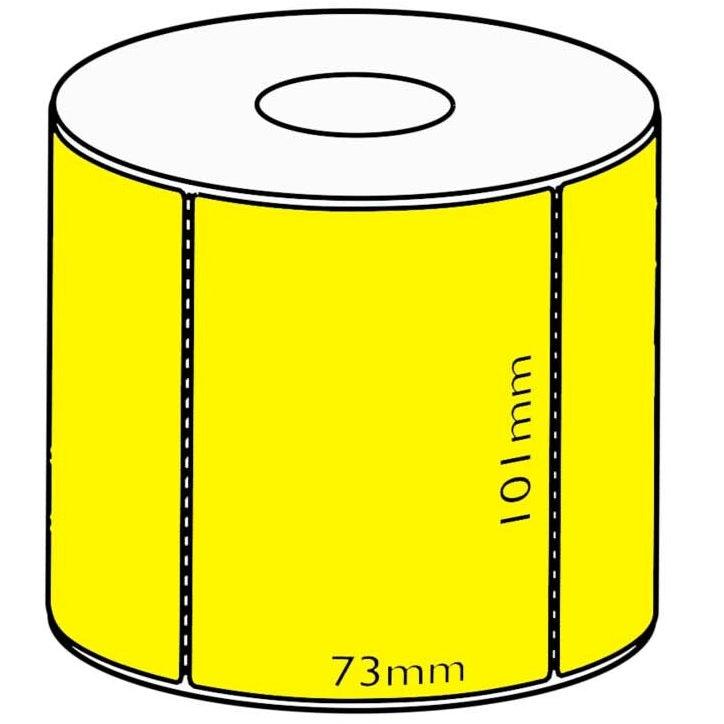 Stock Forms Direct Thermal Labels Permanent Adhesive Non-Perforated 101x73mm Yellow Roll 2000 DTY101X73/01 - SuperOffice
