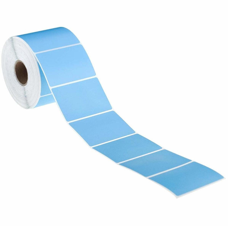 Stock Forms Direct Thermal Labels Permanent Adhesive Perforated 100x100mm Blue Roll 1000 DTB100100/01 - SuperOffice