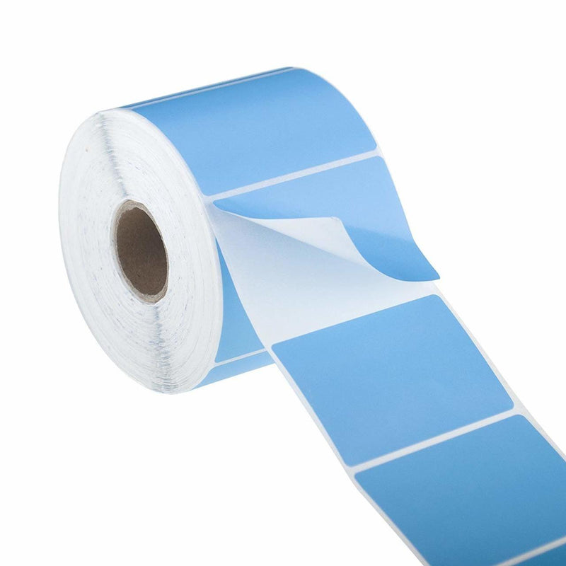 Stock Forms Direct Thermal Labels Permanent Adhesive Perforated 100x100mm Blue Roll 1000 DTB100100/01 - SuperOffice