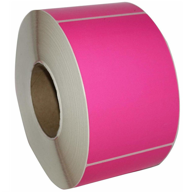 Stock Forms Direct Thermal Labels Permanent Adhesive Perforated 100x100mm Pink Roll 1000 DTP100100/01 - SuperOffice