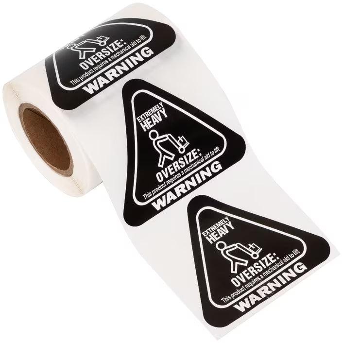 Stock Forms Oversize Labels 80x70mm Black 250 Pack Labels Roll CAUTION B 80X70 - SuperOffice
