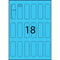 Stock Forms Shelf Labels 24x73mm Blue 500 Sheets 9000 Labels A4/L18B - SuperOffice