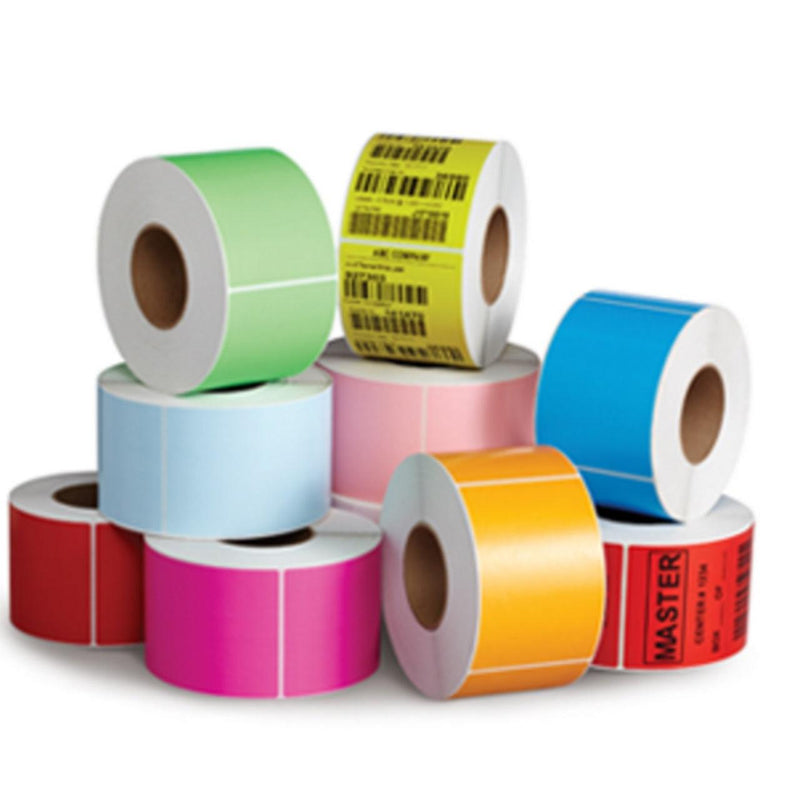 Stock Forms Thermal Transfer Labels Permanent Adhesive Perforated 100x150mm Orange Roll 1000 TTOF100150/76 - SuperOffice