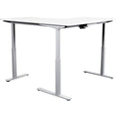 Summit Electric Sit To Stand Corner Workstation 1500 X 1500 X 750Mm White Top White Frame YSSSE2C-15WW - SuperOffice