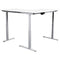 Summit Electric Sit To Stand Corner Workstation 1500 X 1500 X 750Mm White Top White Frame YSSSE2C-15WW - SuperOffice