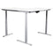 Summit Electric Sit To Stand Corner Workstation 1800 X 1800 X 750Mm White Top Silver Frame YSSSE2C-18WS - SuperOffice