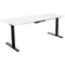 Summit Electric Sit To Stand Straight Desk 1500 X 750Mm White Top Black Frame YSSSE2-15WB - SuperOffice