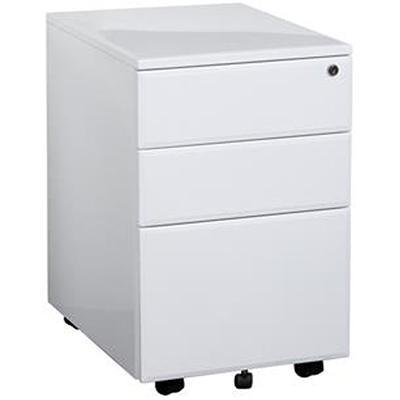 Summit Mobile Pedestal 2 Drawers 1 File Drawer 400 X 520 X 620Mm White YSMMPW - SuperOffice