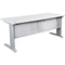 Summit Straight Desk With Metal C-Legs 1500 X 750Mm White/Silver YSSD1575WS - SuperOffice