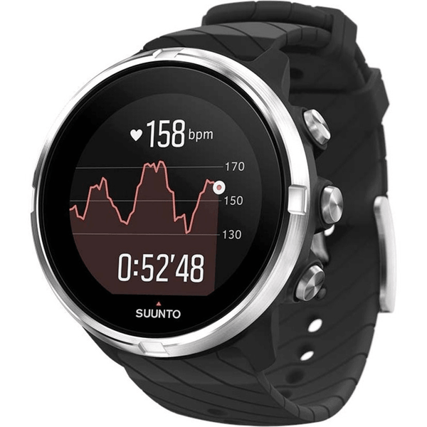 Suunto 9 Smart Watch Heart Rate/GPS/1.3"LED Display Black Stainless Steel Body SS050142000 - SuperOffice