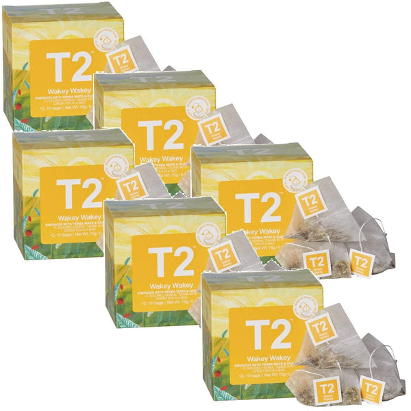 T2 Wakey Wakey Teabag 10 Pack Tea Box of 6 19330462212382 - SuperOffice