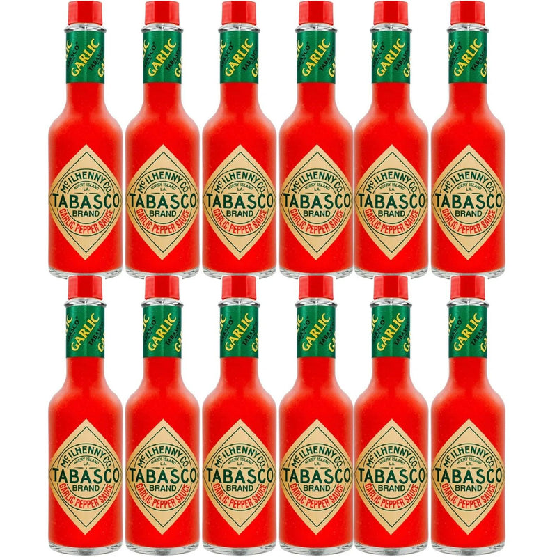 Tabasco Garlic Pepper Hot Spicy Sauce 60ml Bottles Pack 12 1210000499752 - SuperOffice