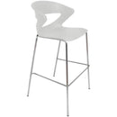 Taurus Poly Bar Stool Chrome Base White TAURUSSTWP - SuperOffice