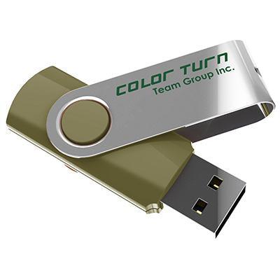 Team Group Colour Turn Rotating Flash Drive Usb 2.0 16Gb Green/Silver 08T-COL16GB - SuperOffice