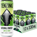 TENZING Natural Energy Drink Vegan Gluten Free Lime & Mint 330ml Can 12 Pack TENCAS12LM330 (12 Pack) - SuperOffice