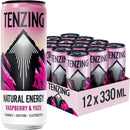 TENZING Natural Energy Drink Vegan Gluten Free Raspberry & Yuzu 330ml Can 12 Pack TENCAS12RAS330 (12 Pack) - SuperOffice