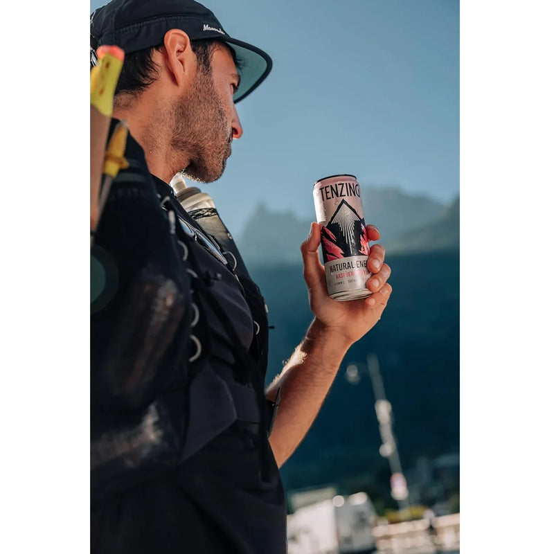 TENZING Natural Energy Drink Vegan Gluten Free Raspberry & Yuzu 330ml Can 12 Pack TENCAS12RAS330 (12 Pack) - SuperOffice