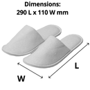 Terry Cotton Slip On Slippers Closed Toes White Hotel/Bath/Guest Pack 100 Pairs Bulk 573401 (100 Pairs) - SuperOffice