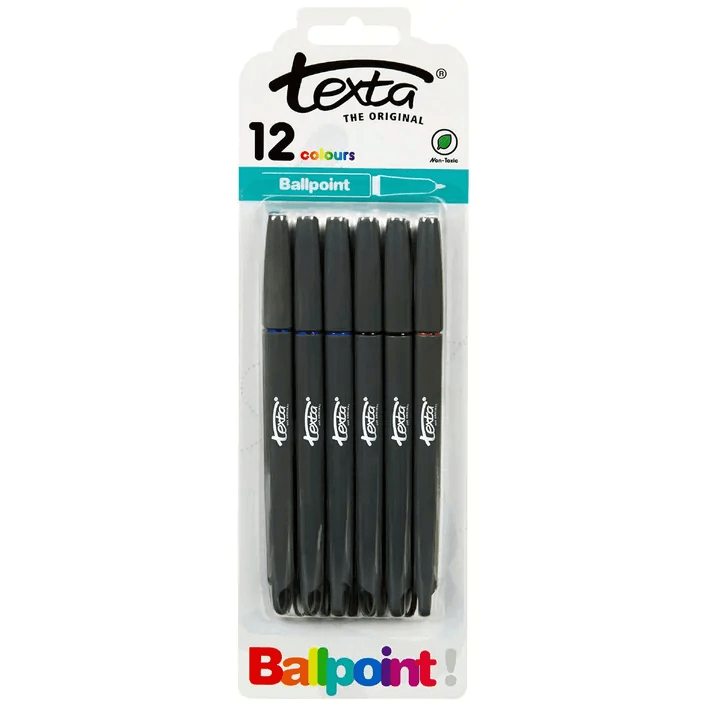 Texta Ballpoint Pen Assorted Box 12 48908 - SuperOffice