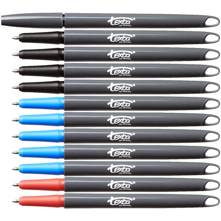 Texta Ballpoint Pen Assorted Box 12 48908 - SuperOffice