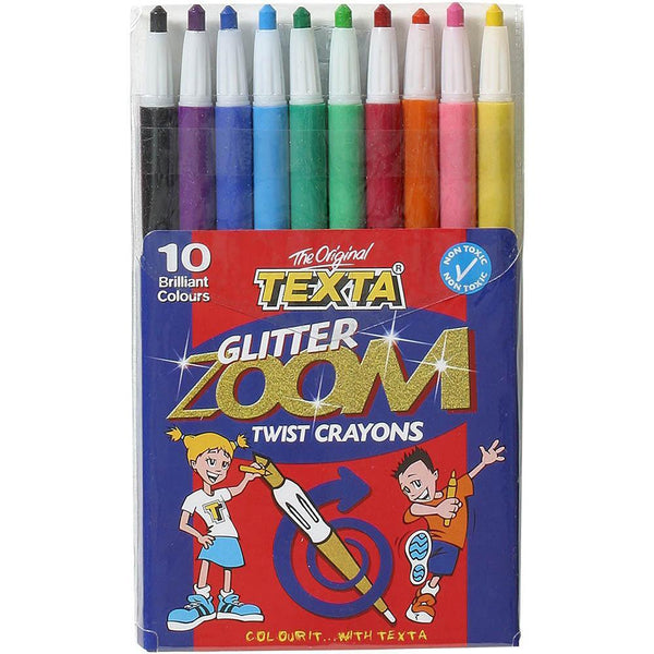 Texta Glitter Zoom Twist Crayons Wallet 10 0277470 - SuperOffice