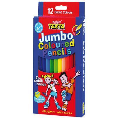 Texta Jumbo Coloured Pencils 5Mm Pack 12 0307030 - SuperOffice