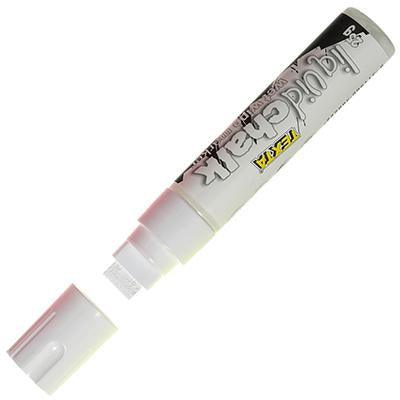 Texta Jumbo Liquid Chalk Markers Wet Wipe Chisel 15Mm White 0388220 - SuperOffice