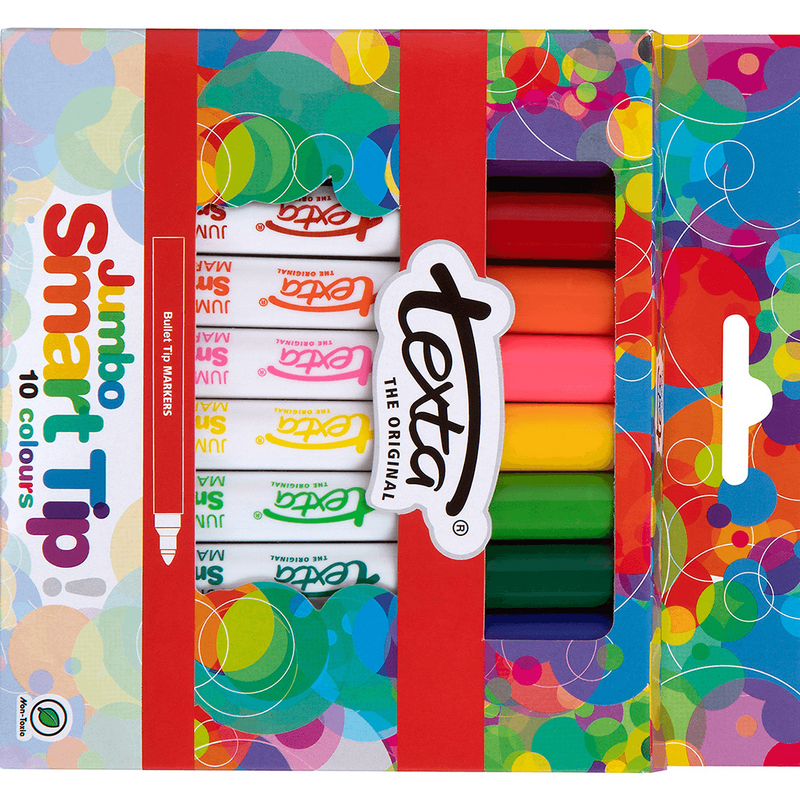 Texta Jumbo Smarttip Colouring Markers Assorted Pack 10 | SuperOffice