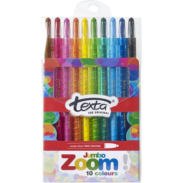 Texta Jumbo Zoom Crayons Assorted Pack 10 49876 - SuperOffice
