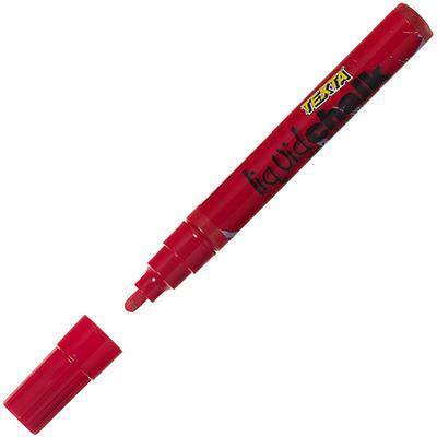 Texta Liquid Chalk Marker Dry Wipe Bullet Red 0388010 - SuperOffice