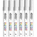 Texta Liquid Chalk Marker Dry Wipe Bullet Tip White Pack of 6 387970S (Pack 6) - SuperOffice