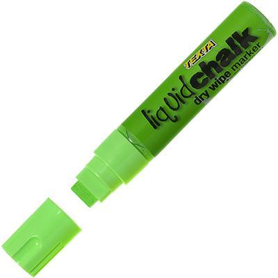Texta Liquid Chalk Marker Jumbo Dry Wipe 15.0Mm Green 0388050 - SuperOffice