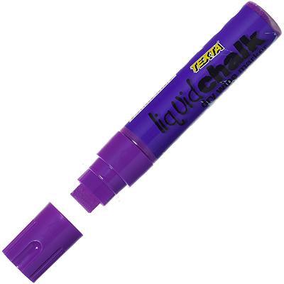 Texta Liquid Chalk Marker Jumbo Dry Wipe 15.0Mm Purple 0388070 - SuperOffice