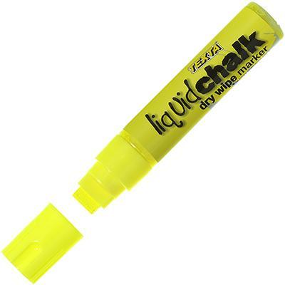 Texta Liquid Chalk Marker Jumbo Dry Wipe 15.0Mm Yellow 0388020 - SuperOffice