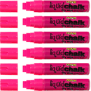Texta Liquid Chalk Marker Jumbo Dry Wipe 15mm Thick Pink Pack 6 0388030 (6 Pack) - SuperOffice