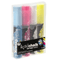Texta Liquid Chalk Marker Wet Wipe Chisel Assorted Colours Wallet 4 0400600 - SuperOffice