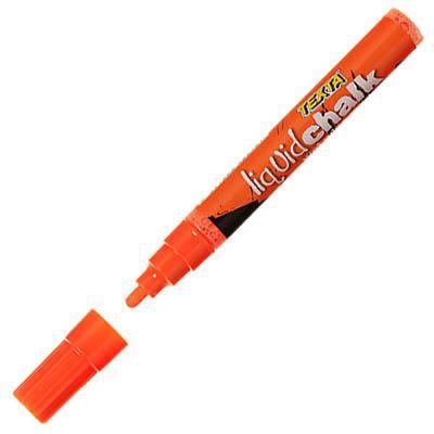 Texta Liquid Chalk Markers Wet Wipe Bullet Orange 0388160 - SuperOffice
