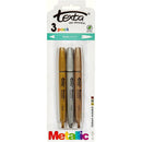 Texta Metallic Markers Assorted Pack 3 Hangsell 49444 - SuperOffice