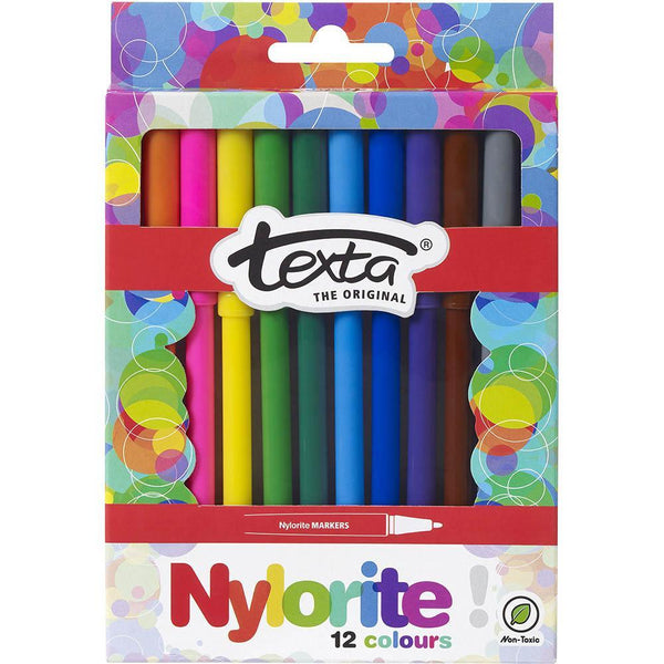 Texta Nylorite Colouring Markers Assorted Box 12 49872 - SuperOffice