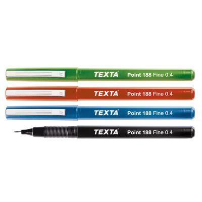 Texta Point Fineliner 188 Red Box 10 0003863 - SuperOffice