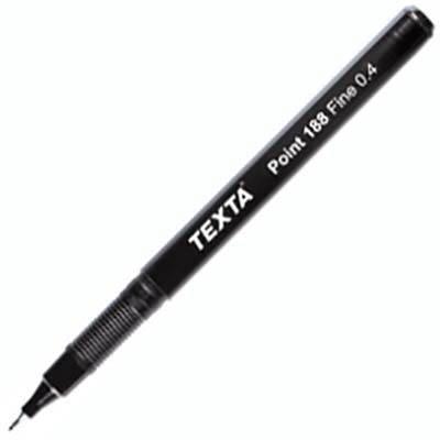 Texta Point Fineliner Black Box 10 0003821 - SuperOffice