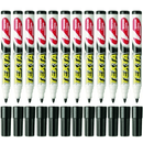 Texta Whiteboard Marker Black Bullet Tip 1.5mm Medium Box 12 0202600 (Box 12) - SuperOffice