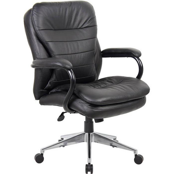 Titan Executive Chair Medium Back Leather Back YS05M-BLACK - SuperOffice