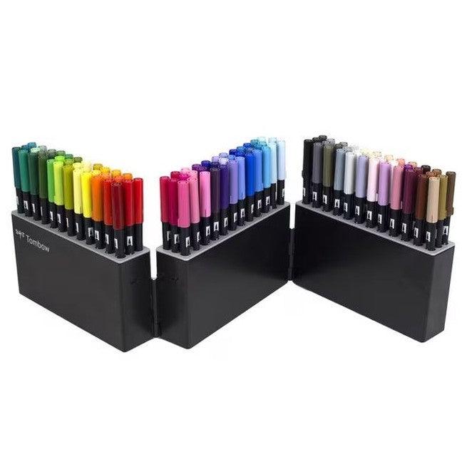 Tombow Dual Tip Brush Pen 108 Piece with Markers Storage Case 6401989 - SuperOffice