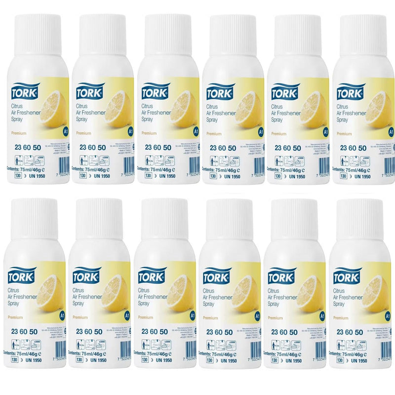 Tork Citrus Air Freshener Spray A1 75ml x 12 Cans/Carton 236050 - SuperOffice