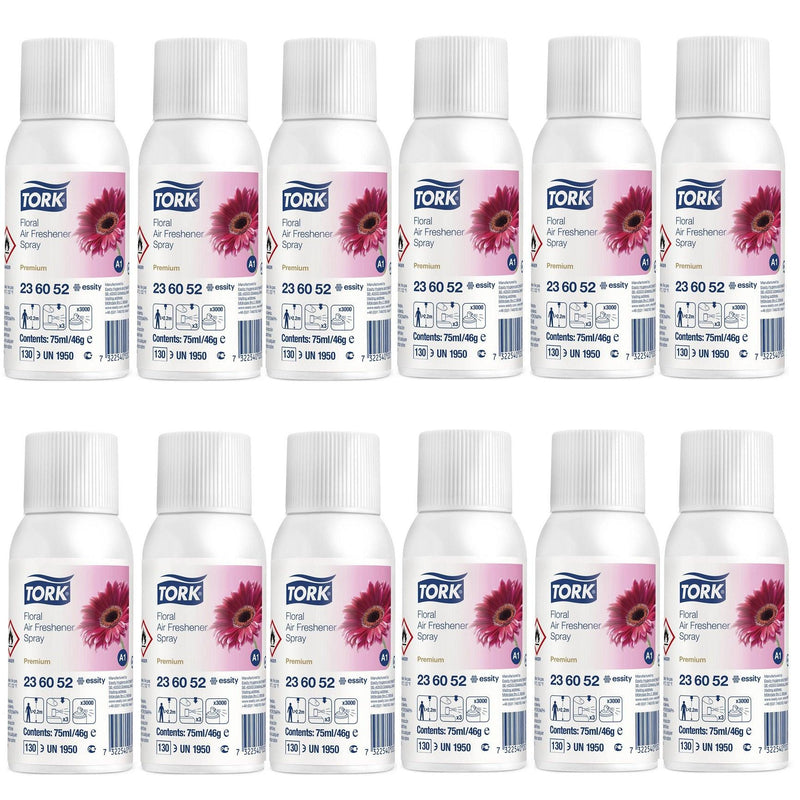 Tork Floral Air Freshener Spray A1 75ml x 12 Cans/Carton 236052 - SuperOffice
